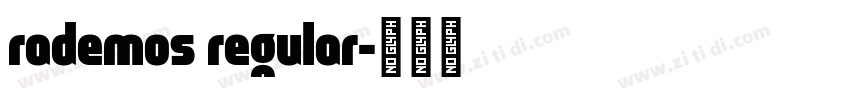 rademos regular字体转换